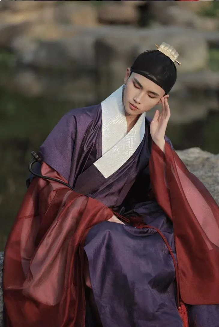 汉服男装‖朗朗如日月之入怀，秋天汉服男装可以这么穿(图1)