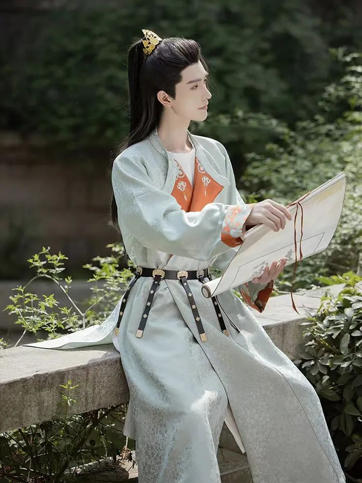汉服男装‖朗朗如日月之入怀，秋天汉服男装可以这么穿(图4)